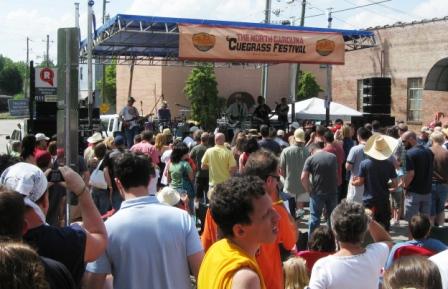 How do you find out about upcoming bluegrass music festivals in North Carolina?